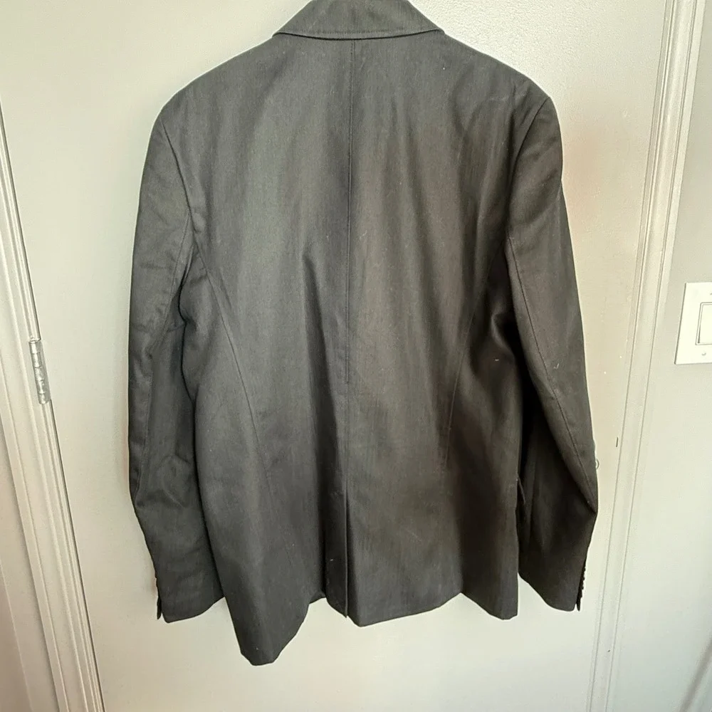 Guess Jeans Streetwear Blazer Large Black Cotton Blend Y2K Media Pocket Jacket